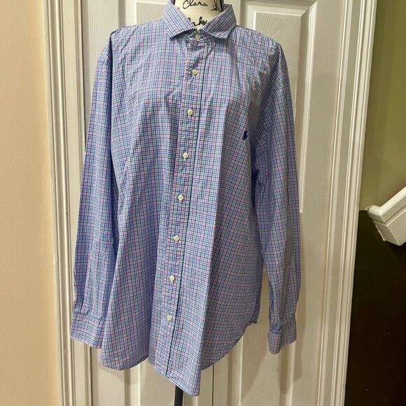 POLO RALPH LAUREN BUTTON DOWN LONG SLEEVE SHIRT XXL 100%COTTON - Picture 7 of 14